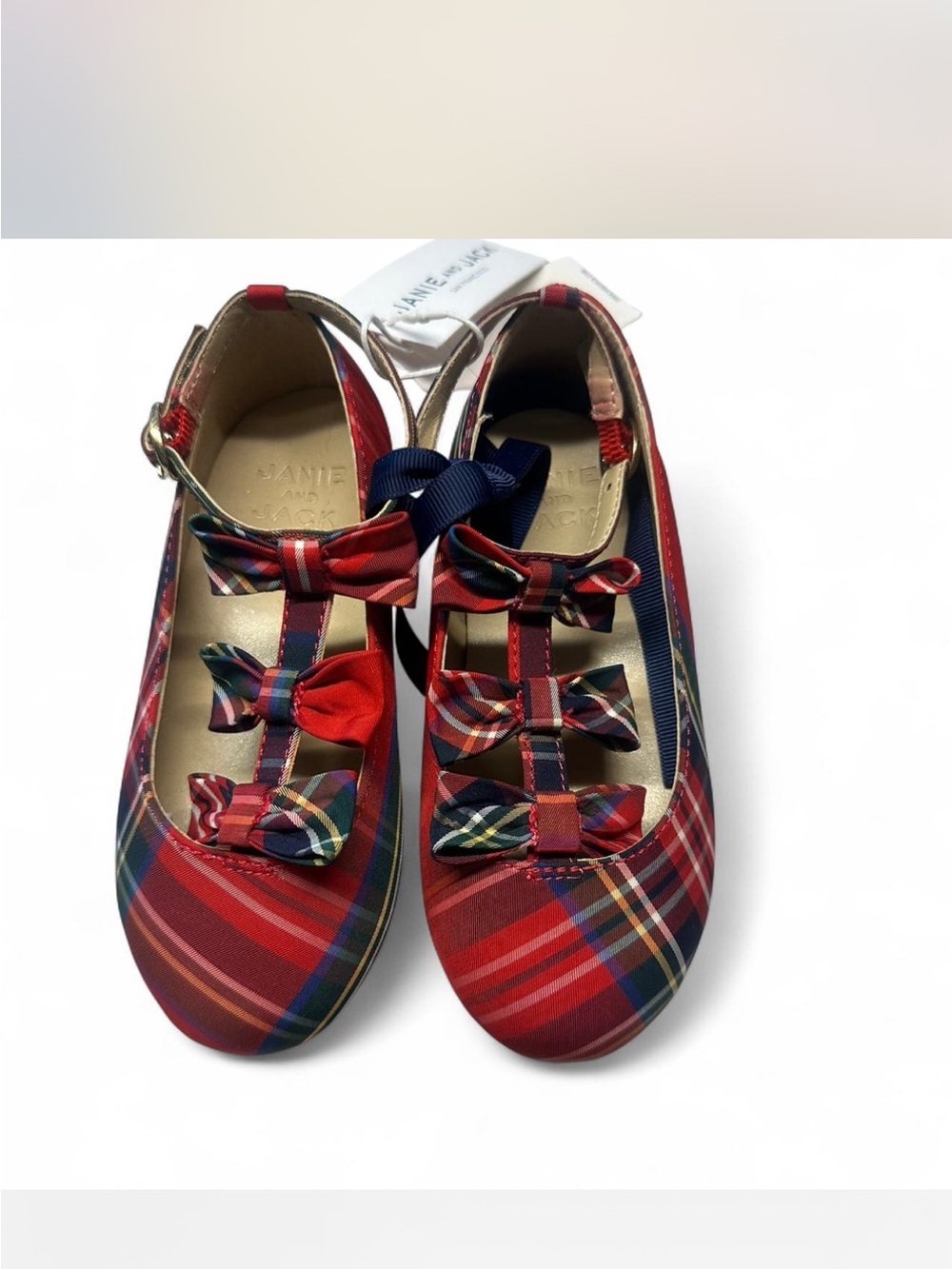 Jamie & Jack red plaid ballet flats with bow detail, Size: 7 #kids #flats